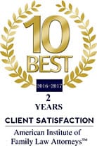 10 BEST 2016 | CLIENT SATISFACTION |American Institute of Family Law Attorneys